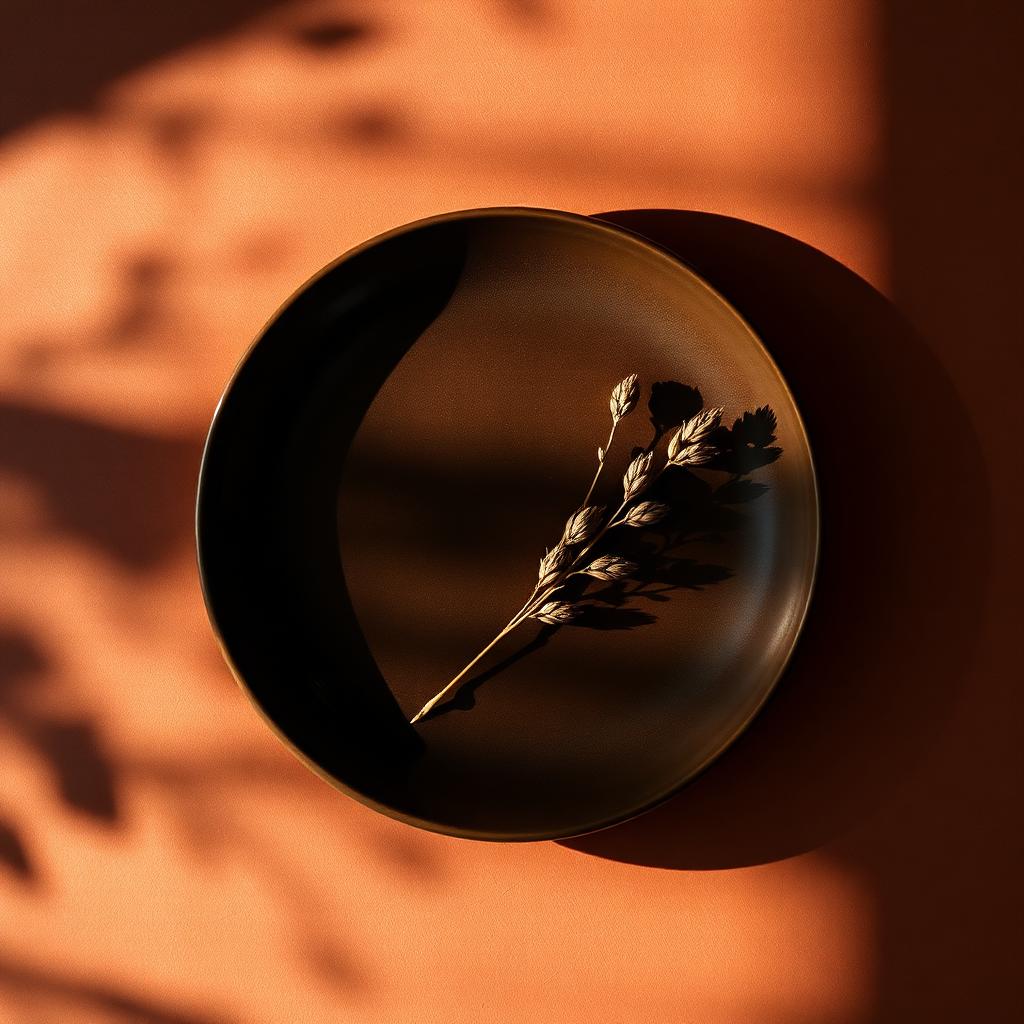 Artistic fine dining plate